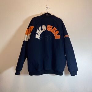 Vintage 1999 Y2K Rocawear Black and Orange Varsity Jacket Size 2XL
